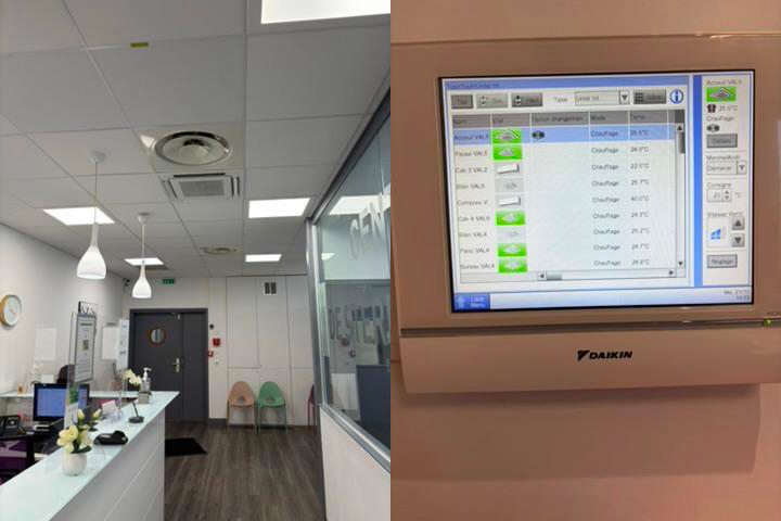 système VRV climatisation chauffage dans un centre médical à Serris (77)