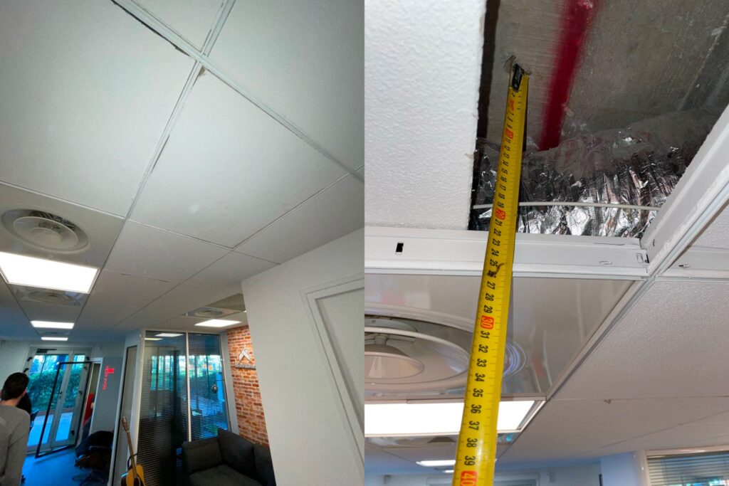 installation climatisation faux plafond